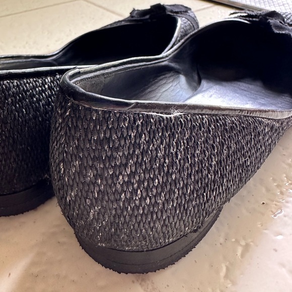 Salvatore Ferragamo Raffia Black Ballet Flats size 6 - Picture 7 of 8